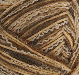 Vlněná směsová příze Marlen hnědá/khaky melír