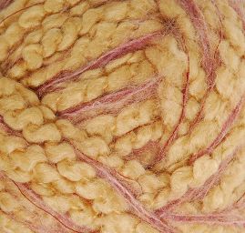 Efektní buklé pletací příze Marlen krémový melír