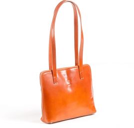 Kožená kabelka dámská rezavohnědá malá