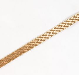 Stuha žakárová s drobným geometrickým vzorem