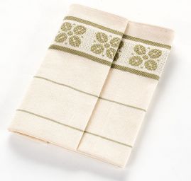 Kuchyňské utěrky krémová/olivová 2 ks