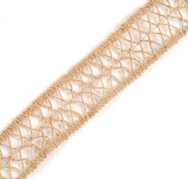 Prýmek lemovka rustikální juta mřížka