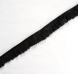 Třásně imitace pleteniny černé