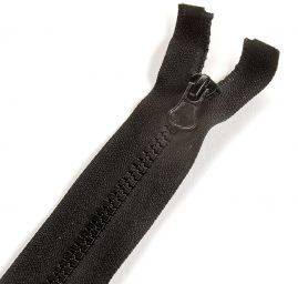 Zip 80 cm kostěný 5mm dělitelný černý