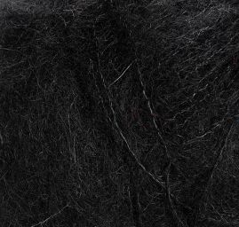 Mohérová směsová pletací příze MarLen černá střední síly