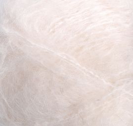 Mohérová pletací příze s dlouhým vlasem slonová kost