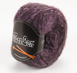 Mohérová příze bukle směs MarLen fialový melír