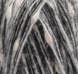 Efektní pletací příze Marlen šedobílý melír s vlasem