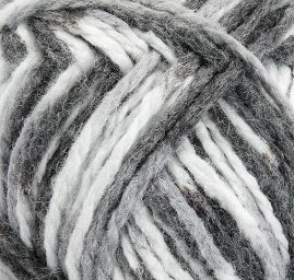 Vlněná směsová pletací příze MarLen šedobílý melír