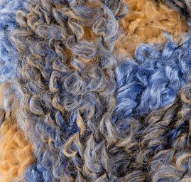 Vlna buklé samovzorovací příze MarLen hnědomodrá