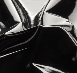 Imitace kůže lesklá hladká černá IIjakost