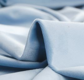 Sametová dekorační látka světle modrá