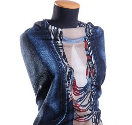 Kupón pletenina úplet tisk vesta/trikot