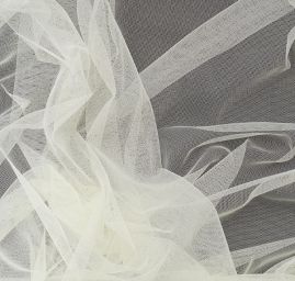 Tyl pružný jemný smetanové barvy