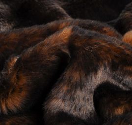 Imitace kožešiny hnědočerná nízký vlas