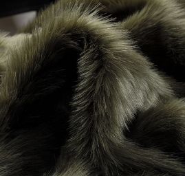 Imitace kožešiny/kůže jelenice oboustranná tm.zelená