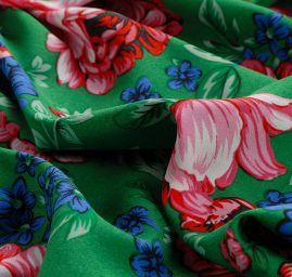 Žoržet mat Gipsy style bordura zelený