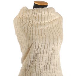 Imitace kožešiny plastická struktura smetanová