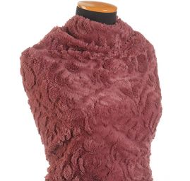 Imitace kožešiny květinový vzor starorůžová