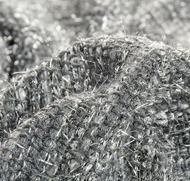 Ručně tkaná metráž šedostříbrný melír