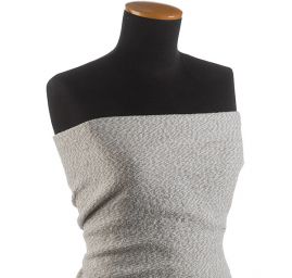 Kostýmová vlněná látka Art Fabrics šedobílý melír