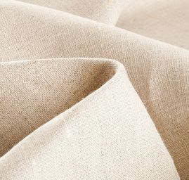 Lněná látka střední síly natural režná