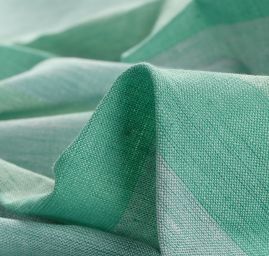 Len Art Fabrics širší pruhy zelenomint
