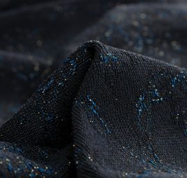 Replika historické látky Art Fabrics girlandy černé