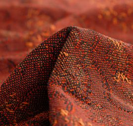 Žakárová tkanina Art Fabrics Elvíra oranžovočervená