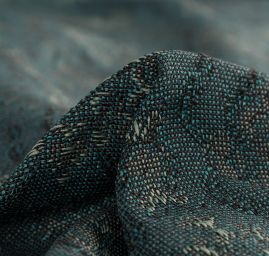 Žakárová tkanina Art Fabrics Elvíra zelenočerná