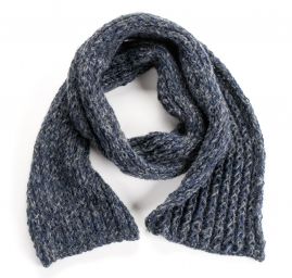 Ručně pletená šála Marlen modrošedý melír